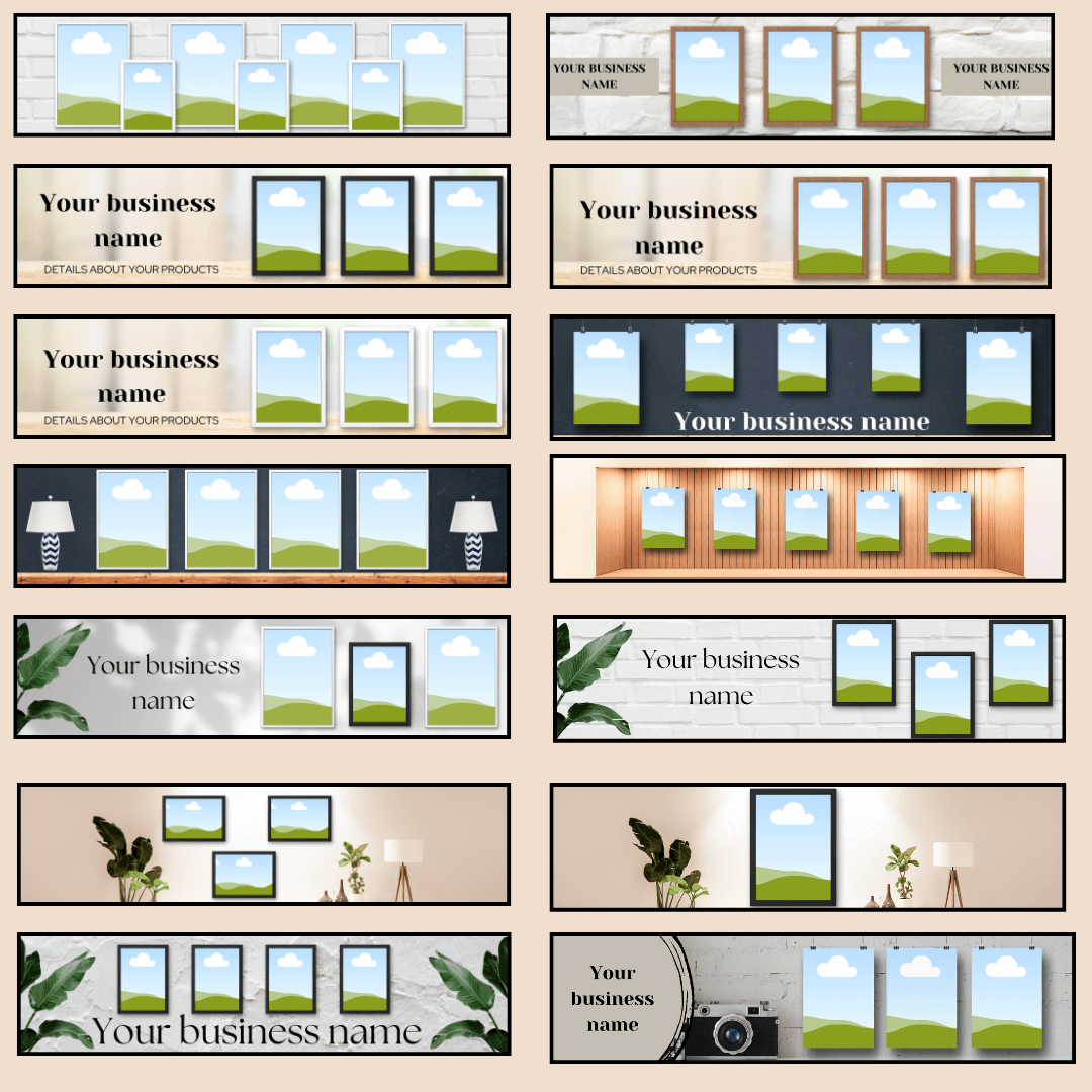 Etsy Banner Templates with PLR/MRR