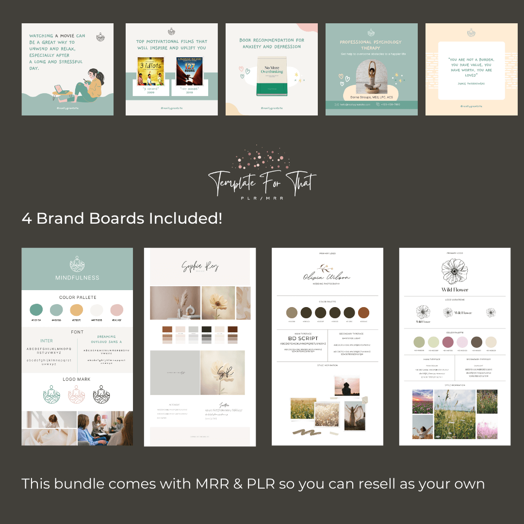 Mindfulness Social Media Posts with MRR & PLR
