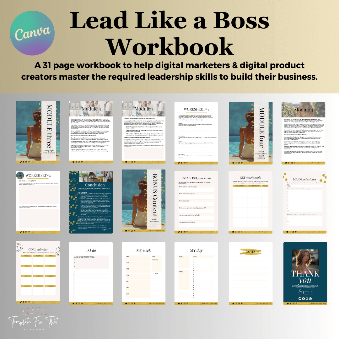 PLR workbook for leadership