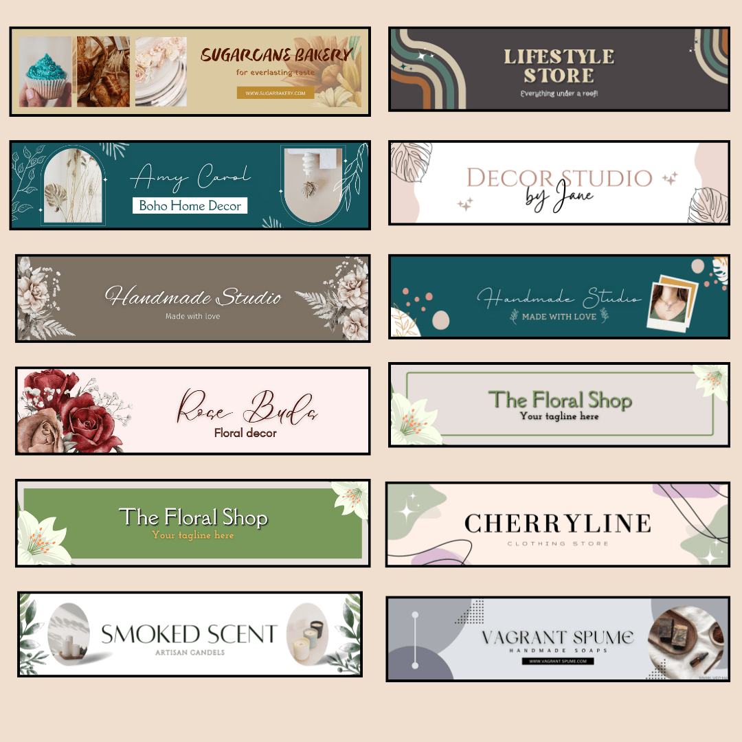 Etsy Banner Templates with PLR/MRR