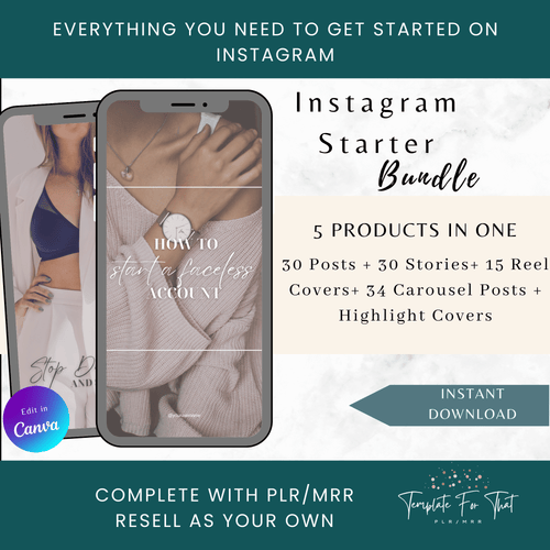 Instagram Starter Bundle with MRR & PLR 