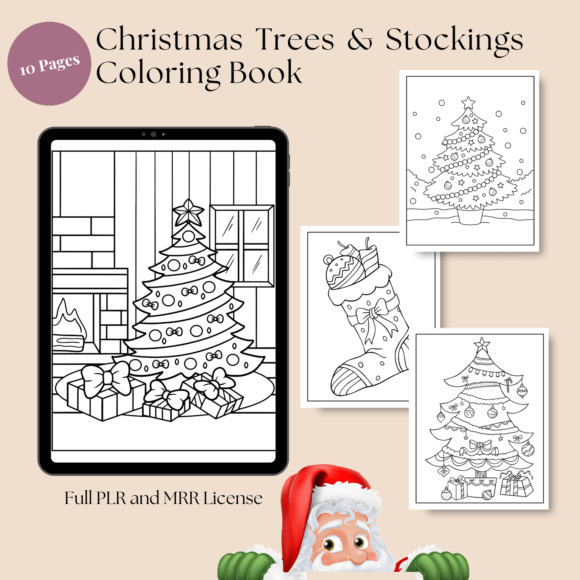 MRR printable Christmas coloring book