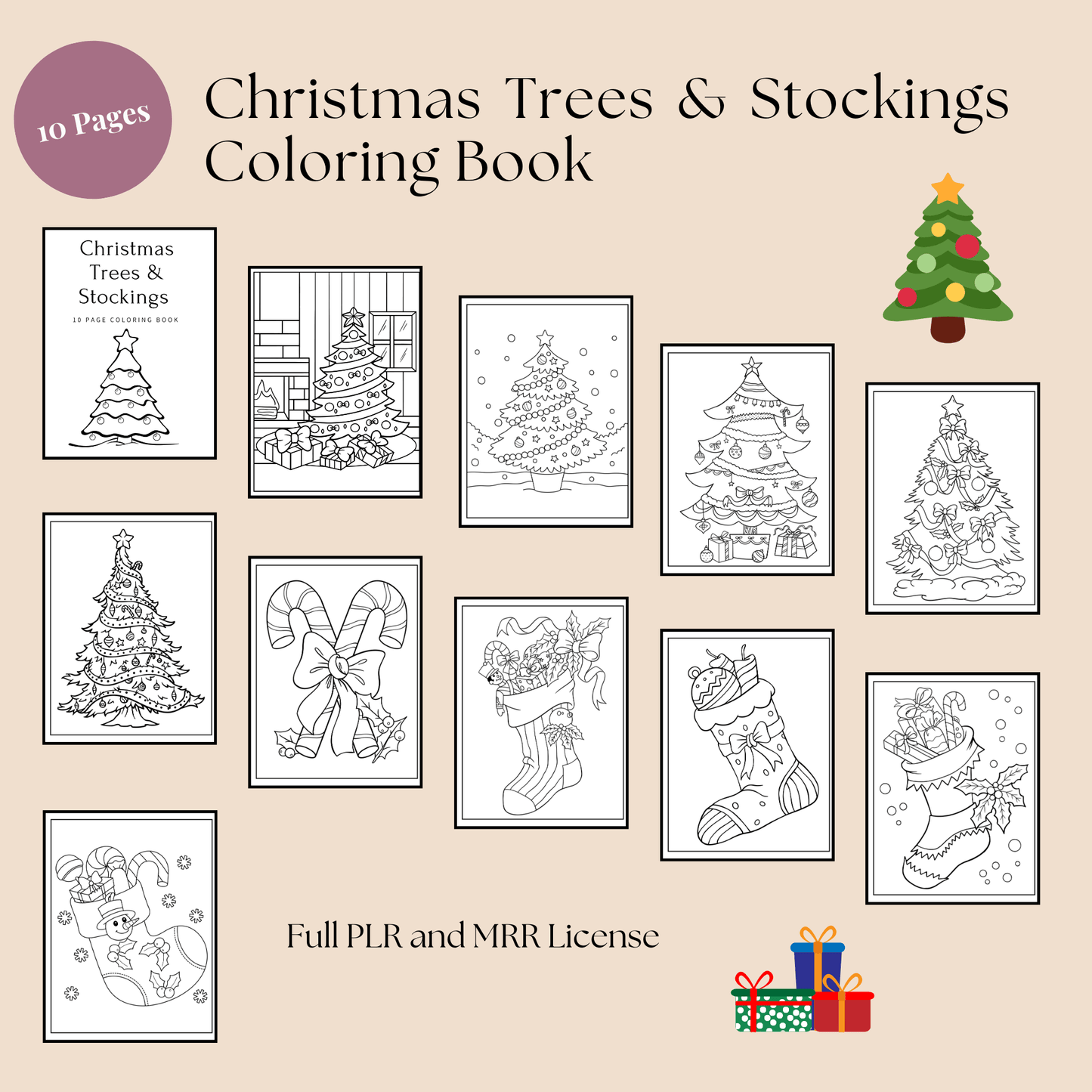 MRR printable Christmas coloring book