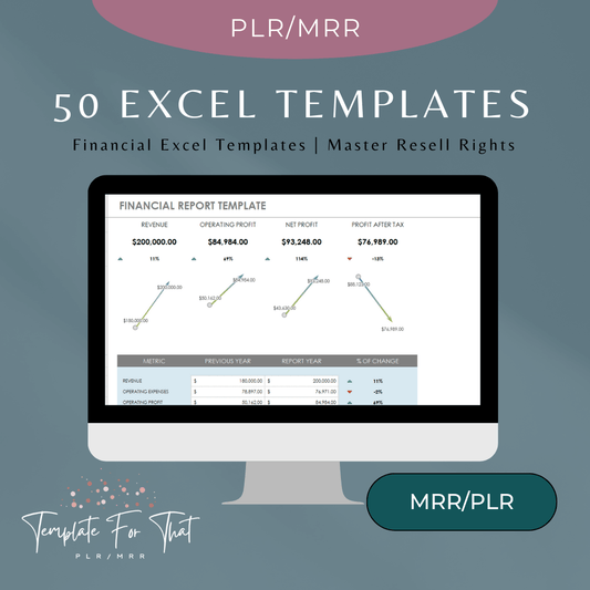 Excel Templates with MRR/PLR