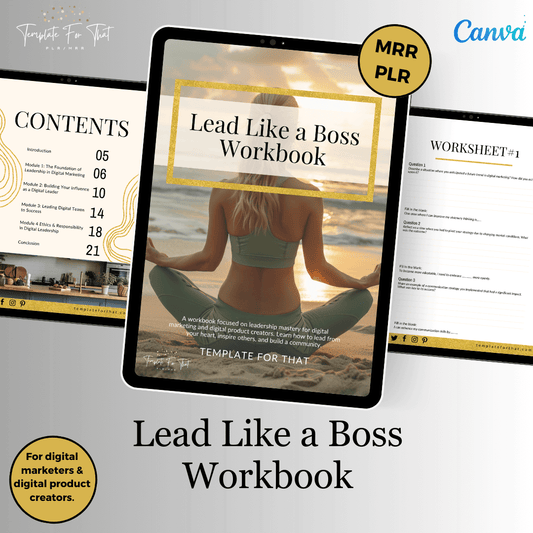 Lead Like A Boss Workbook with PLR/MRR