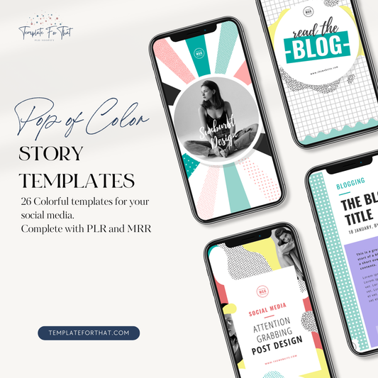 Bright Instagram story templates for engagement