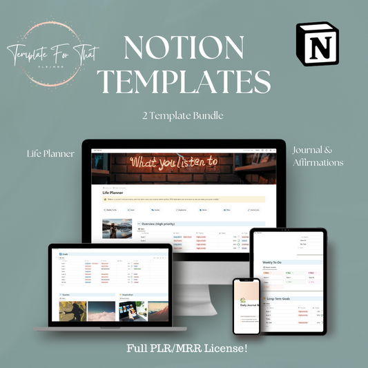 Notion Templates with PLR/MRR