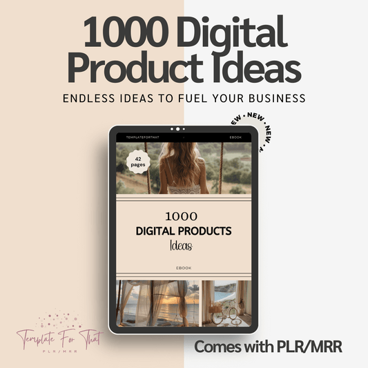 1000 Digital Product Ideas with Master Resell Rights 
