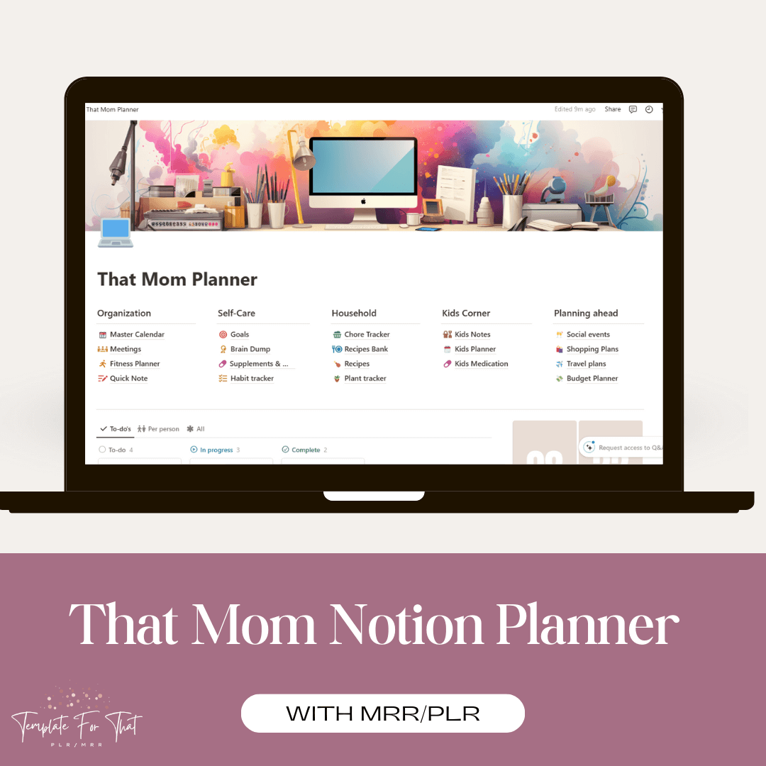 That Mom Notion Planner with MRR & PLR 