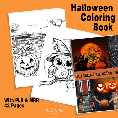 Halloween Coloring Book with PLR 