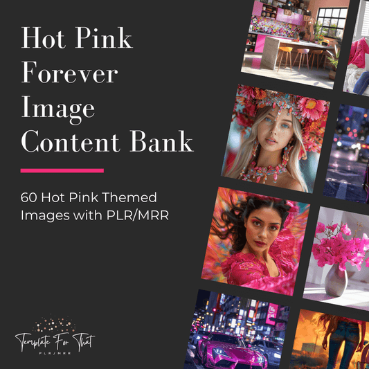Hot Pink Image Bank with PLR & MRR 