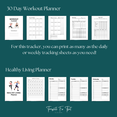 PLR Printable Fitness Planner 