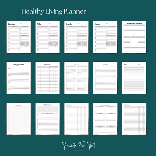 PLR Printable Fitness Planner 