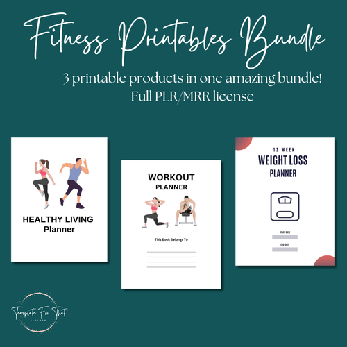 PLR Printable Fitness Planner 