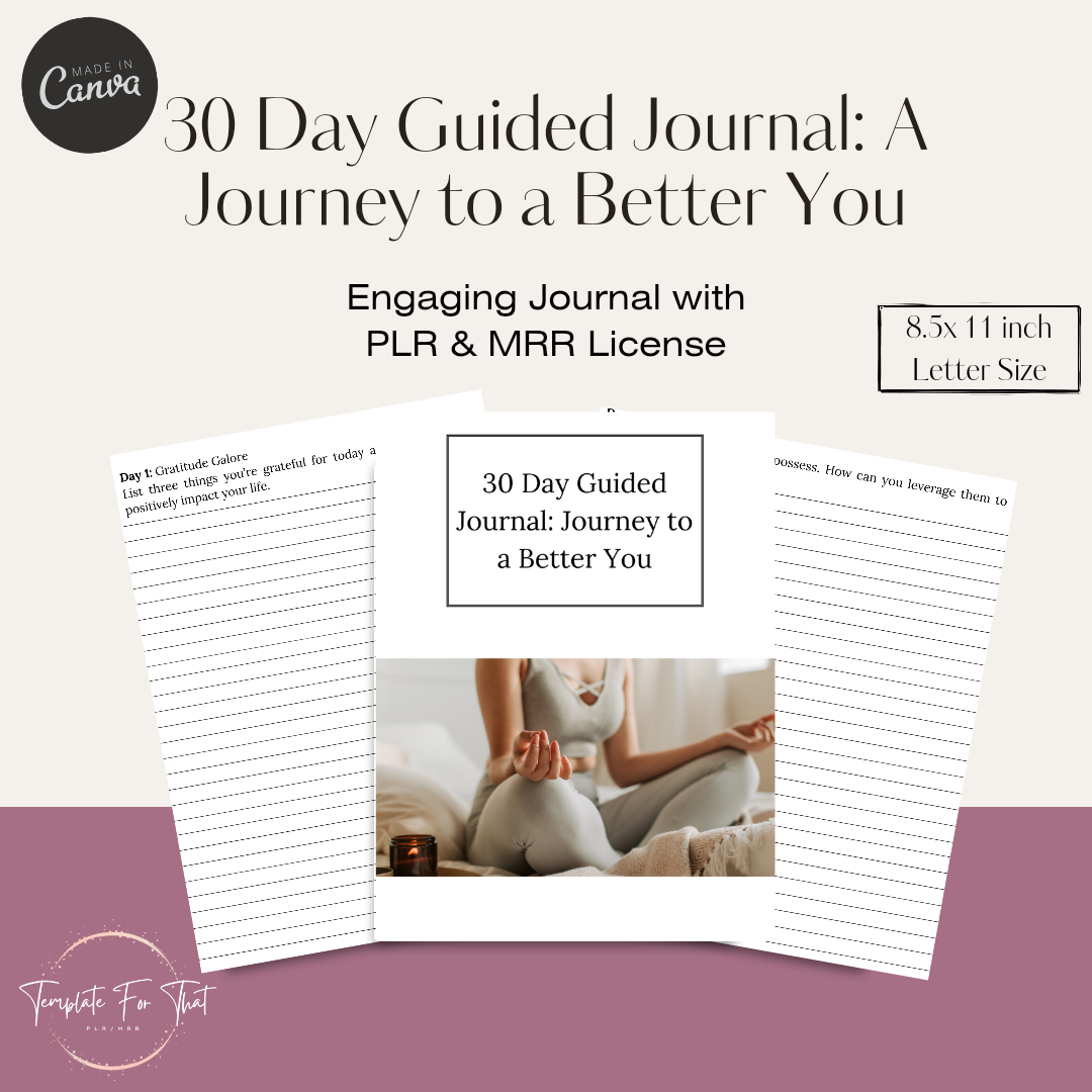 PLR Printable Guided Journal 
