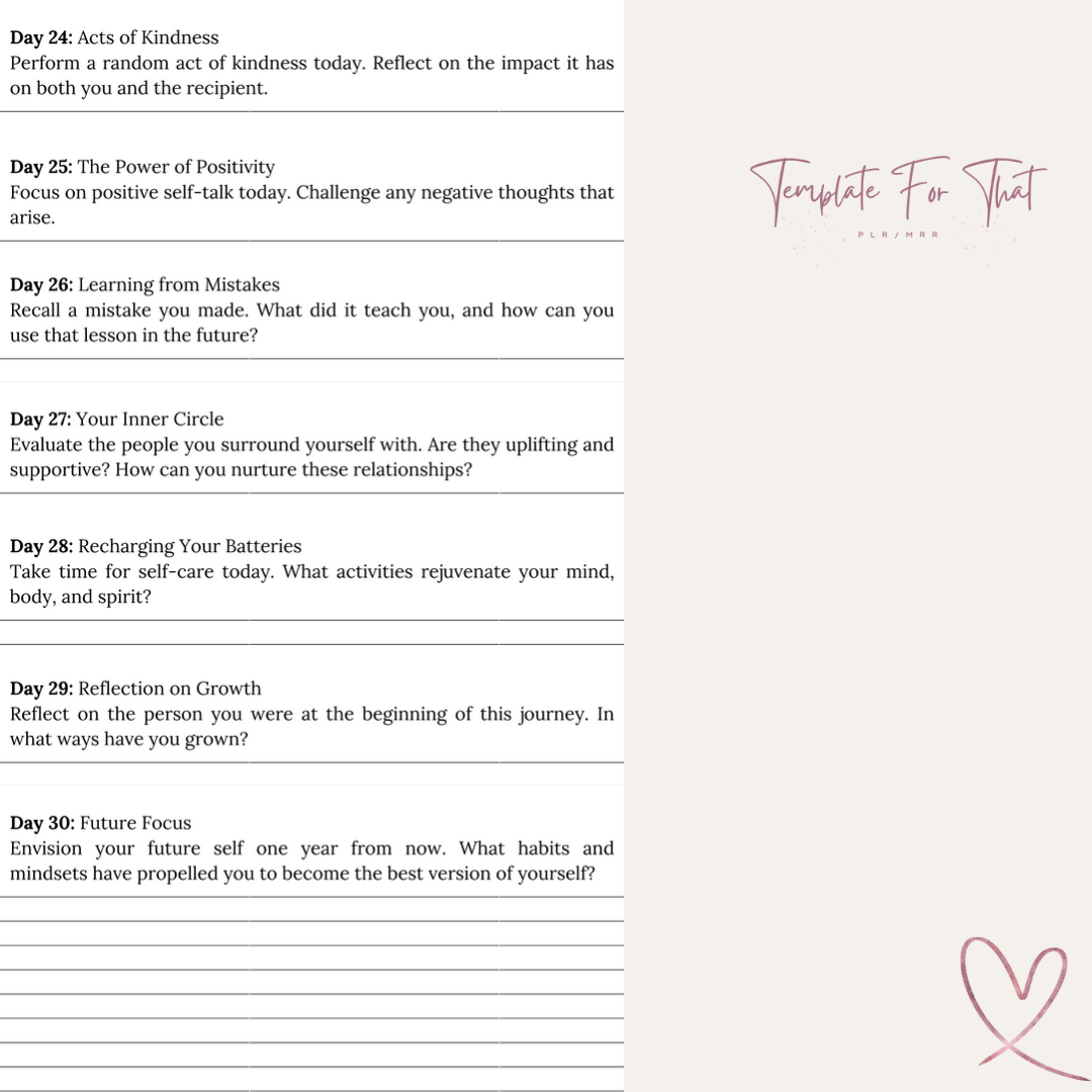 PLR Printable Guided Journal 
