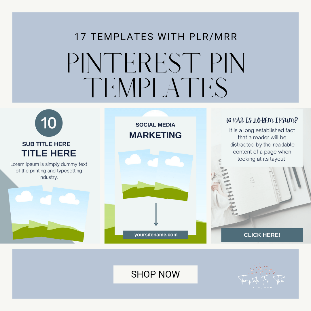 Pinterest mockups with PLR/MRR