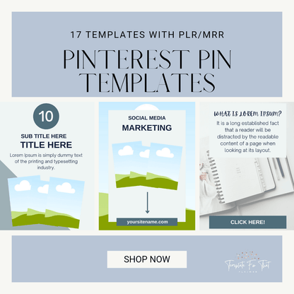 Pinterest mockups with PLR/MRR