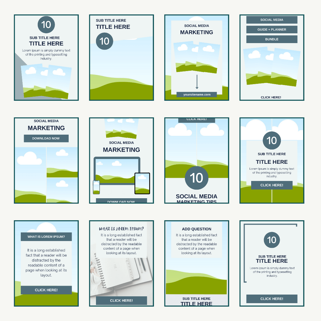 Pinterest mockups with PLR/MRR