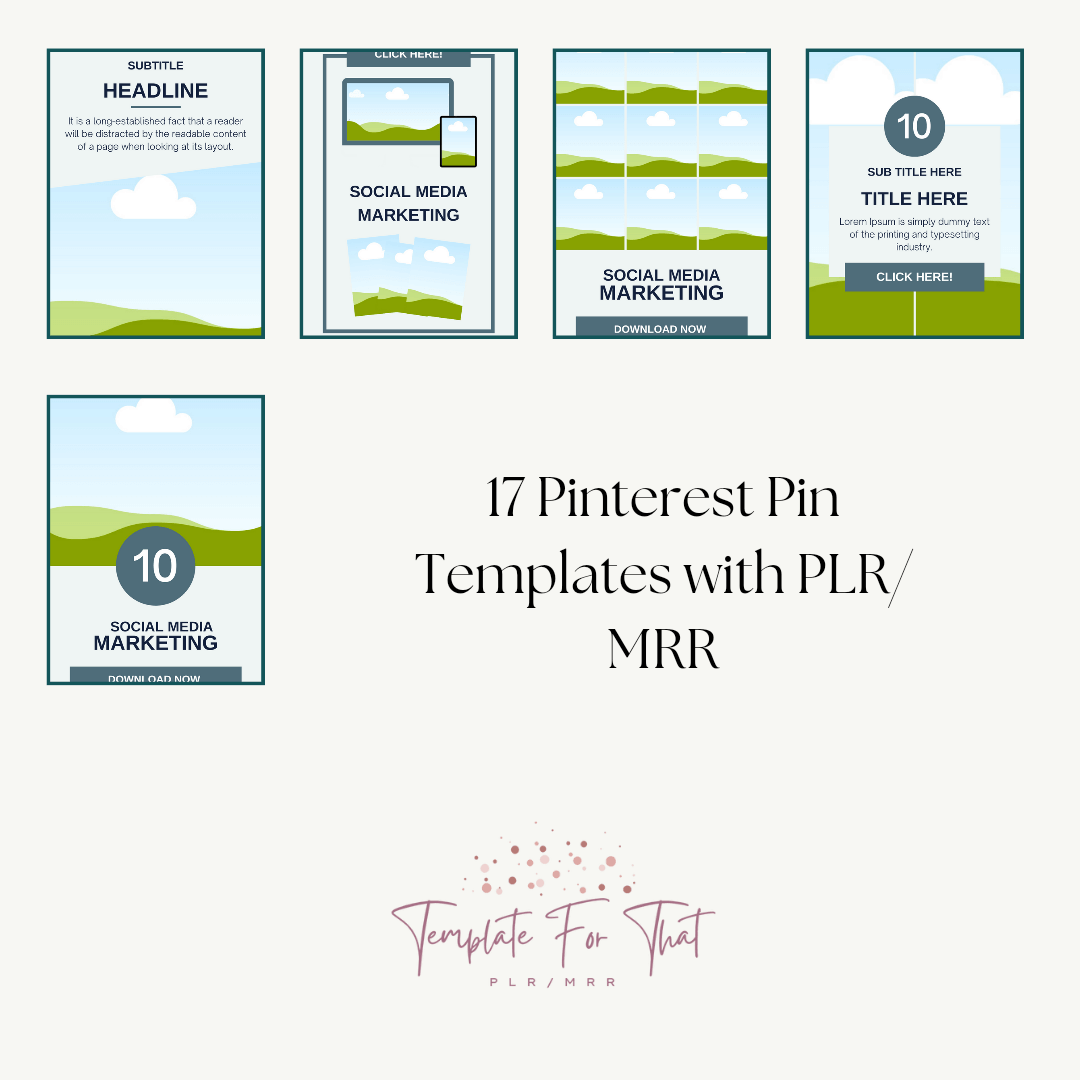 Pinterest mockups with PLR/MRR