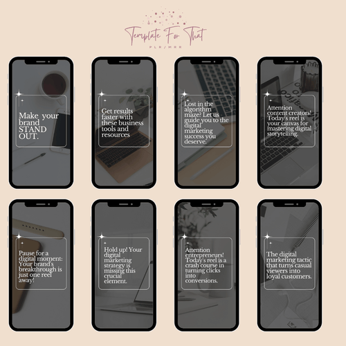 Reel Cover Canva Template with PLR 