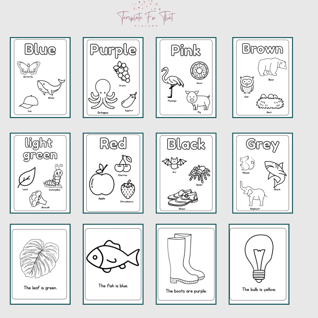 Printable coloring books with MRR/PLR