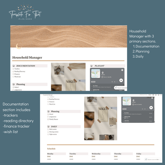 Household Planner Notion Template with Master Resell Rights 