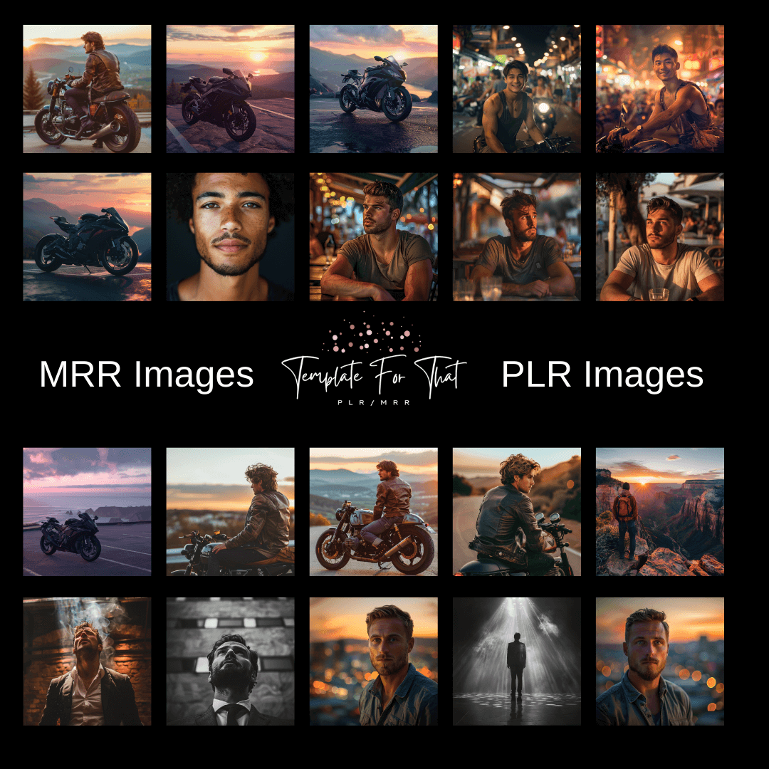 Masculine Vibes Photo Bank with MRR/PLR 