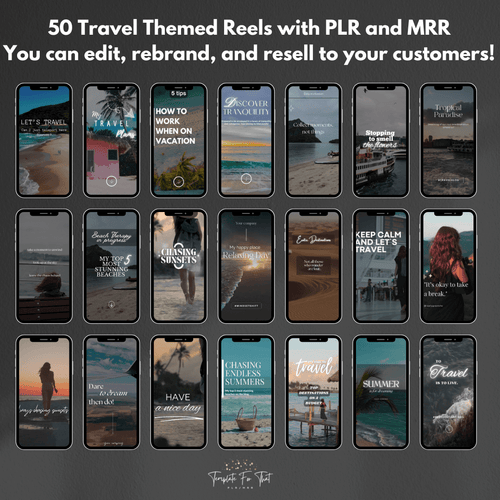Travel Themed Reels with PLR & MRR 