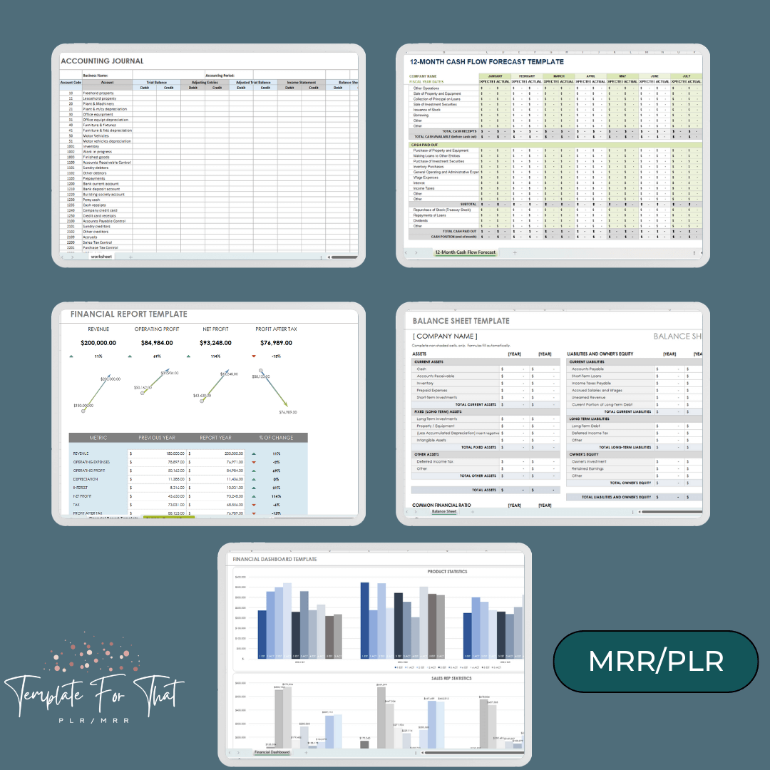 Excel Templates with MRR/PLR