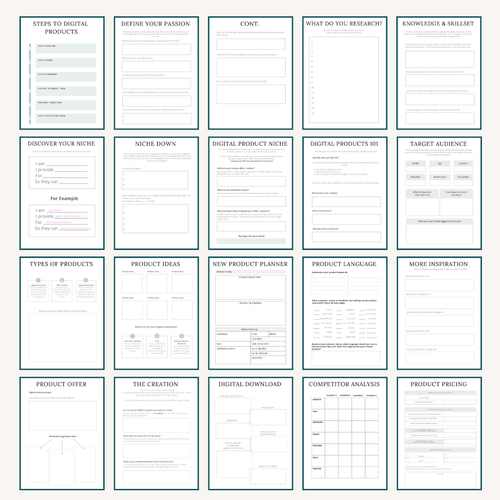 Printable digital product planner with Master Resell Rights 