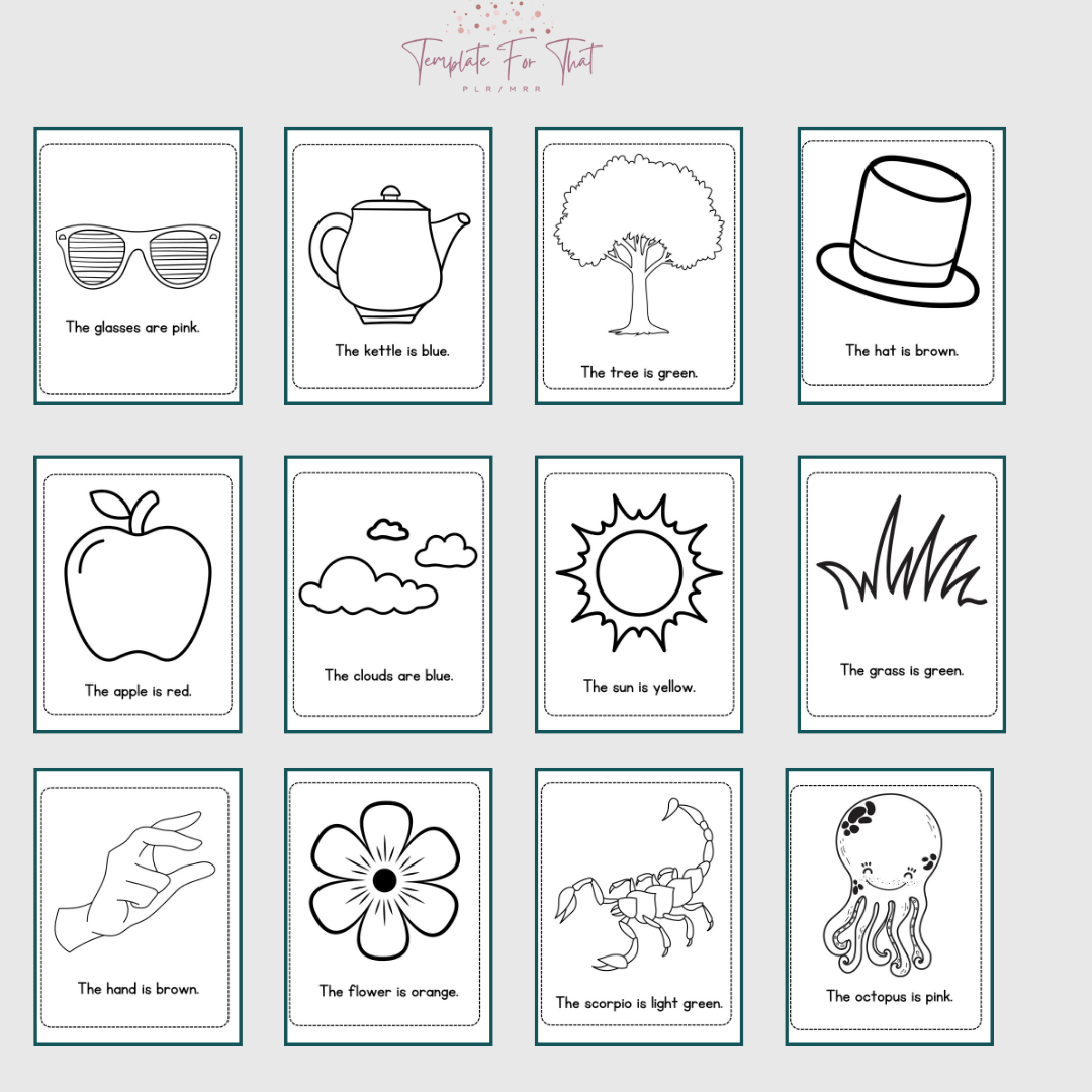 Printable coloring books with MRR/PLR