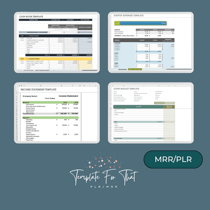 Excel Templates with MRR/PLR