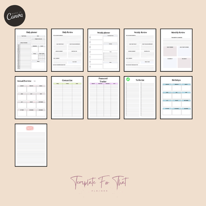 MRR printable planner, 2024