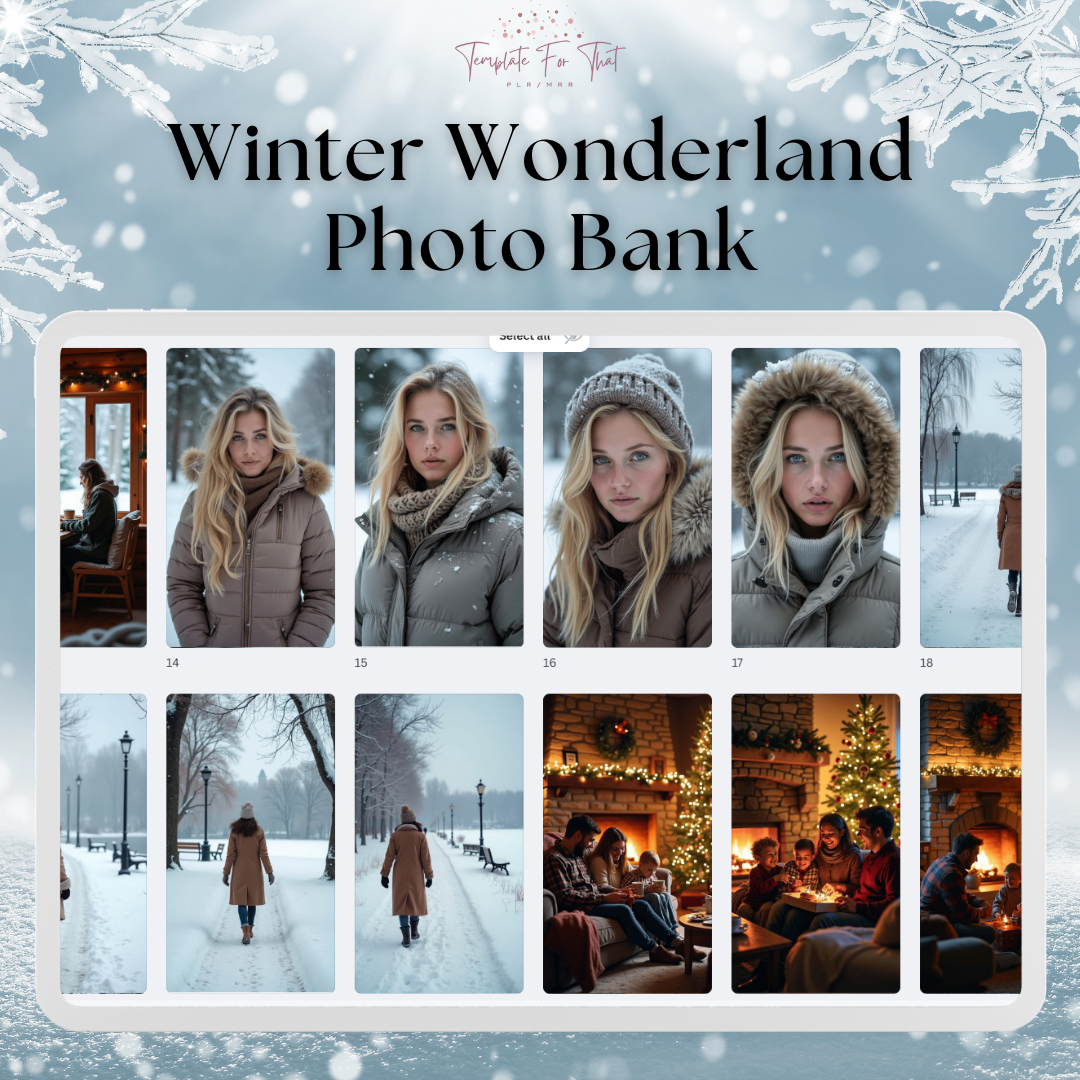 Winter Wonderland Photo Bank with PLR & MRR