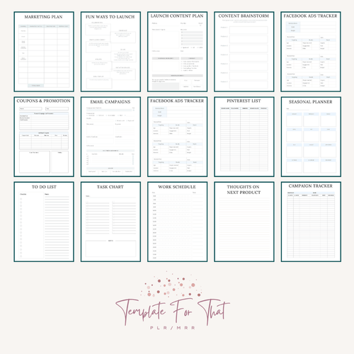 Printable digital product planner with Master Resell Rights 