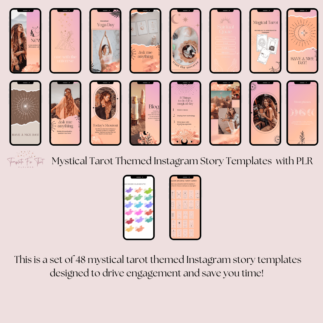 Tarot Themed Story Templates with PLR 