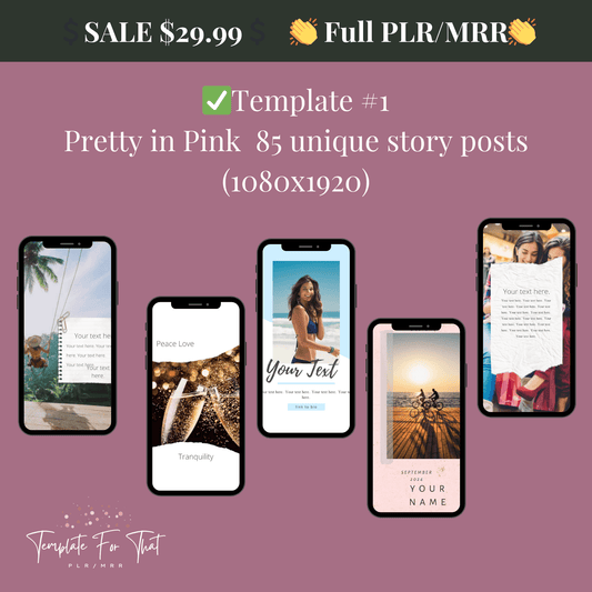 Social media templates editable in Canva with MRR 