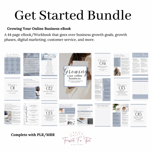 Get Started Bundle of digital products with PLR that you can resell 