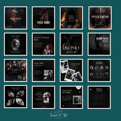 Moody themed social media templates with PLR and MRR