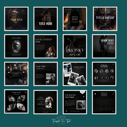 Moody themed social media templates with PLR and MRR