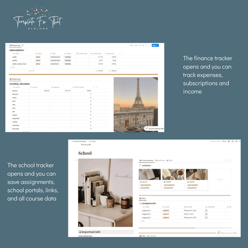 Household Planner Notion Template with Master Resell Rights 