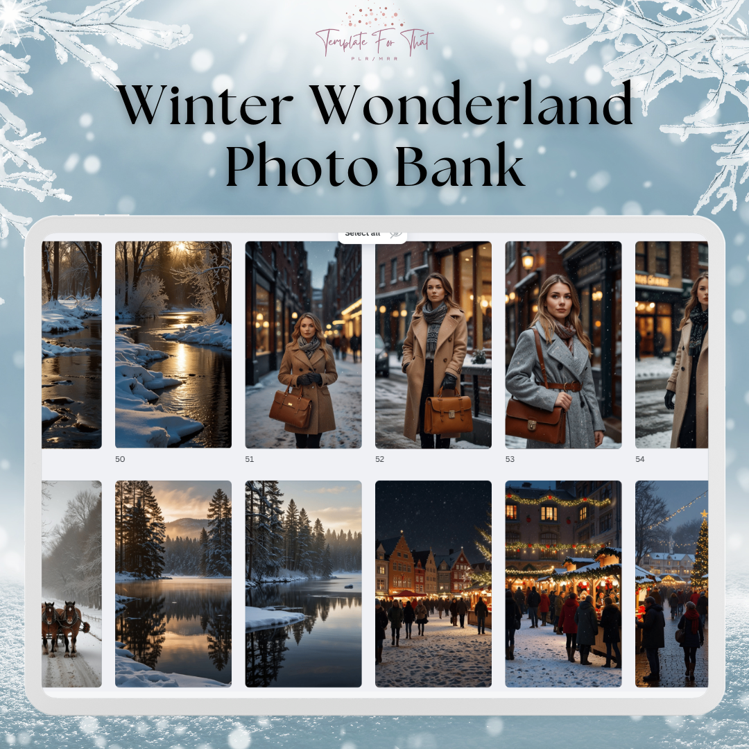 Winter Wonderland Photo Bank with PLR & MRR