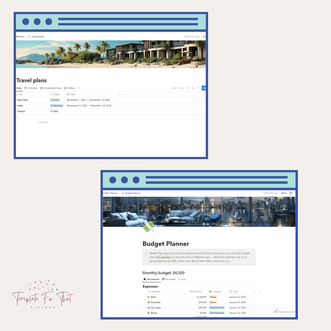 That Mom Notion Planner with MRR & PLR 
