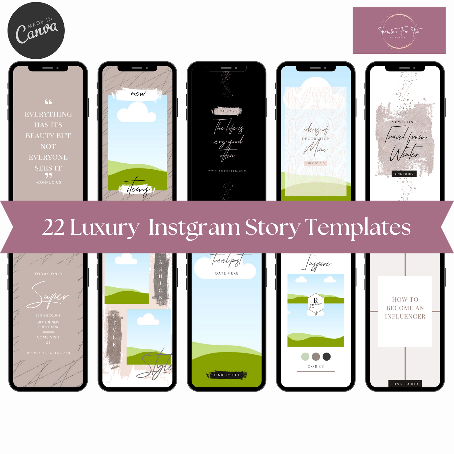 Luxury Themed Story Templates with MRR 