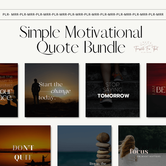 Instagram posts with motivational quotes with PLR