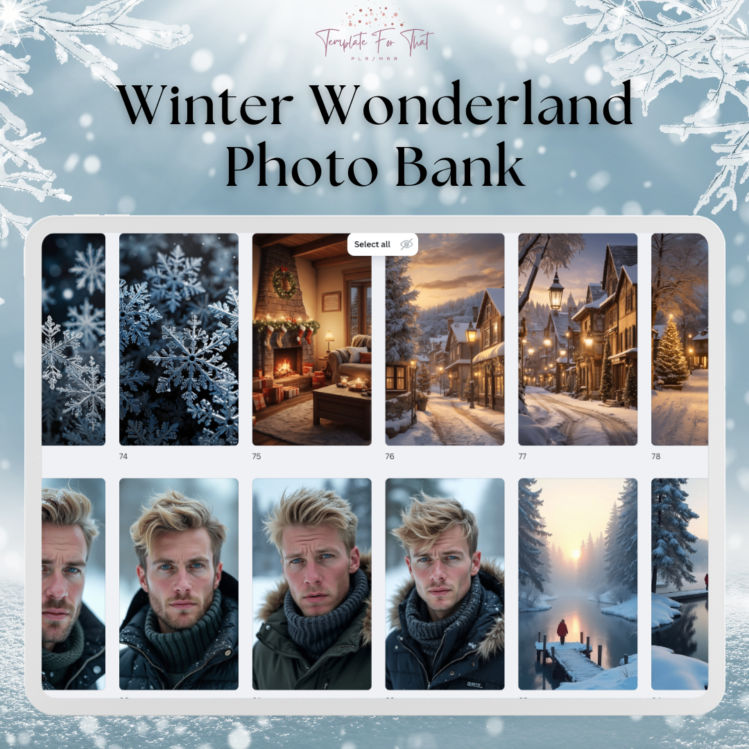 Winter Wonderland Photo Bank with PLR & MRR