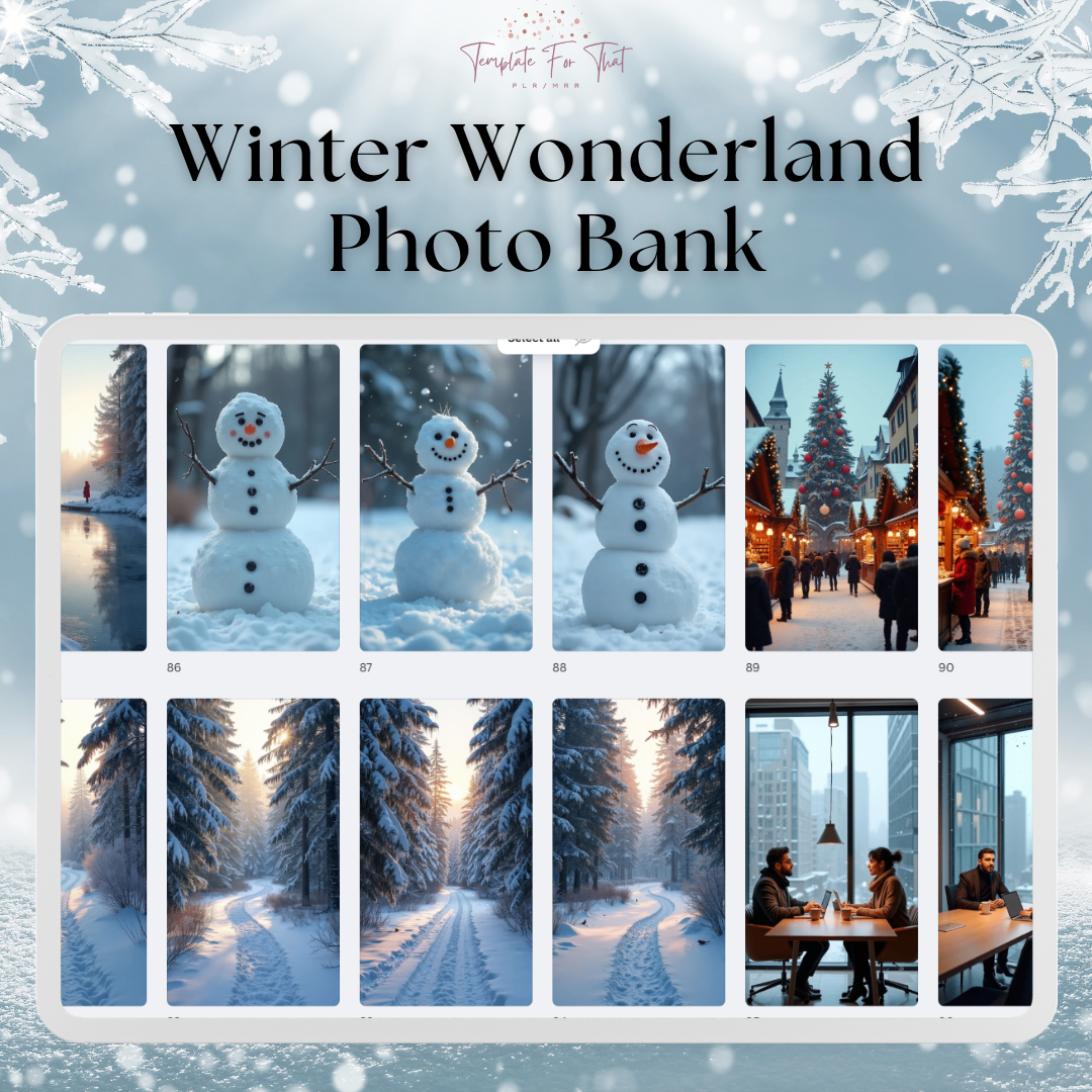 Winter Wonderland Photo Bank with PLR & MRR