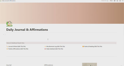 PLR Ultimate Notion Templates, Life Planner + Journal & Affirmations