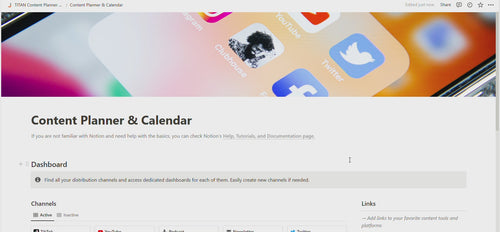 Video of Notion Templates for social media planning, PLR/MRR
